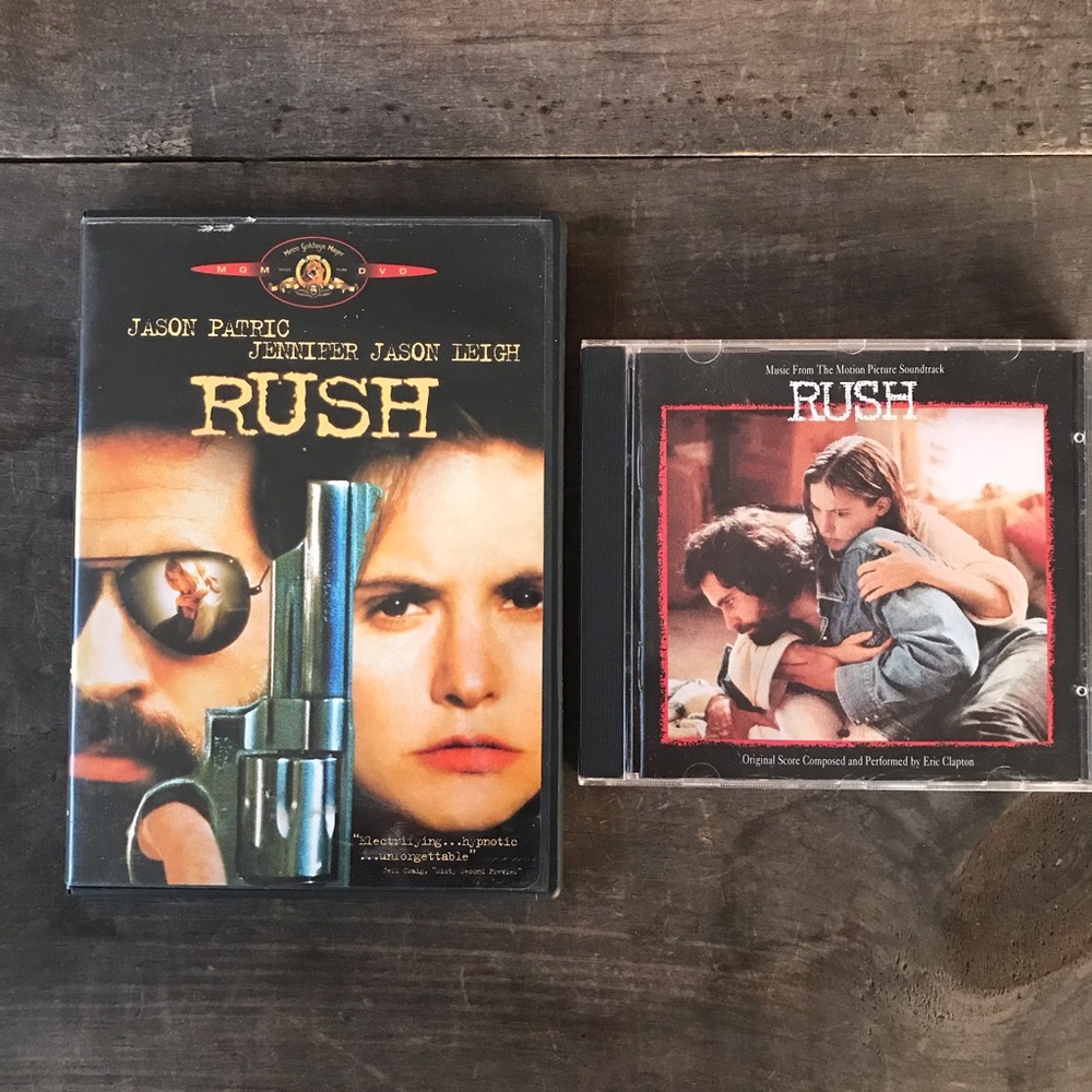 Rush 1991 (DVD, 2002) Jason Patric Jennifer Leigh MGM Rare OOP  + Soundtrack CD